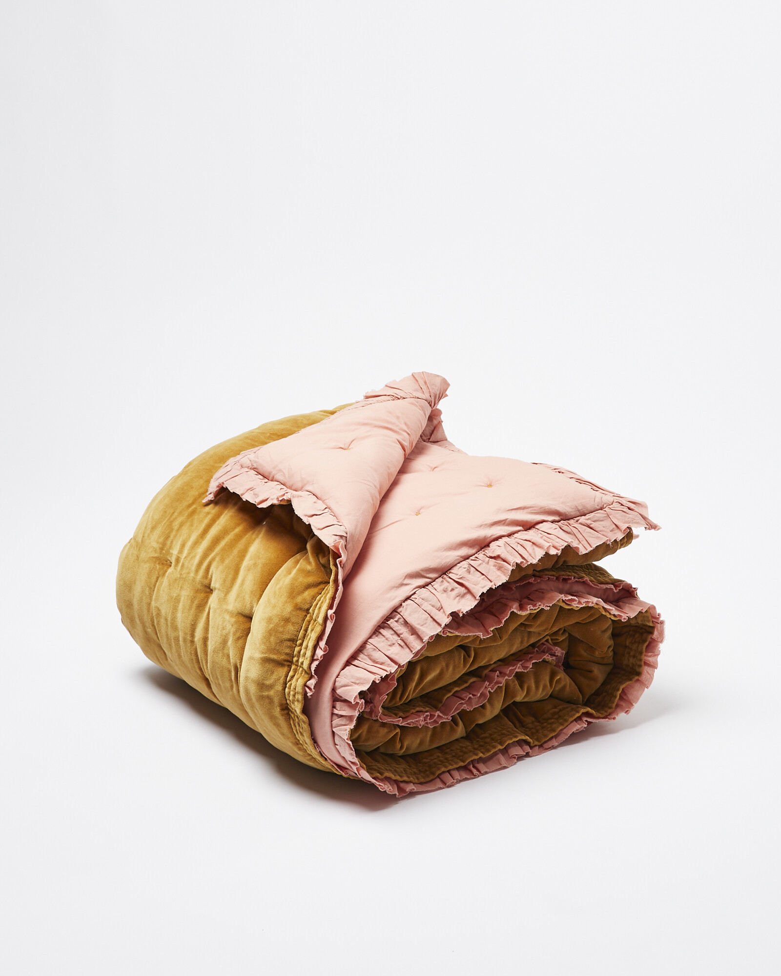 Frill Yellow Cotton Bedspread | Oliver Bonas | Oliver Bonas (Global)