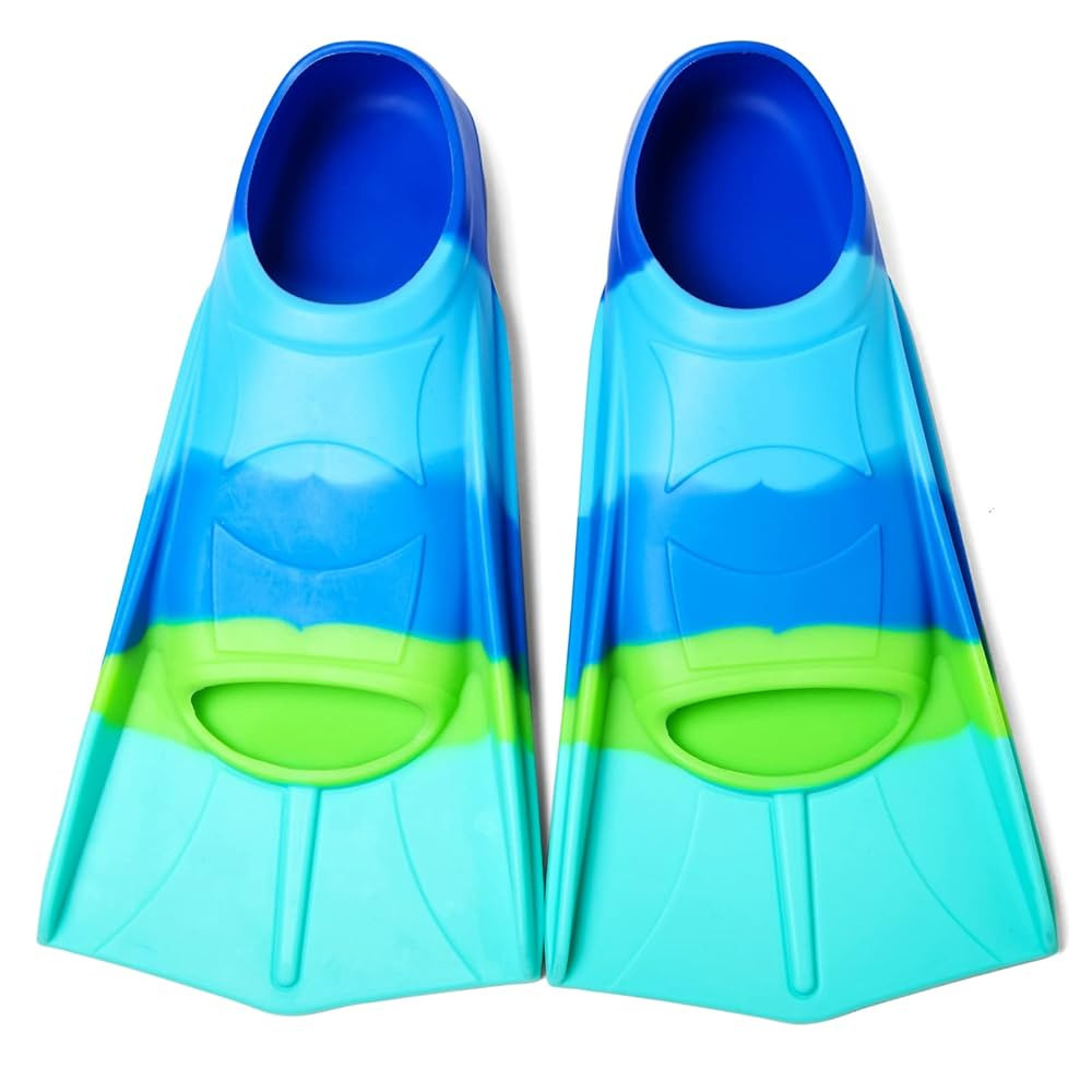 Kids Swim Fins,Short Kids Fins Youth Swimming Flippers for Lap Swimming Training for Children Gir... | Amazon (US)