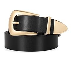 SUOSDEY Women's Leather Belts Vintage Western Belt Metal Tailed Faux Leather Ladies Belts for Jea... | Amazon (US)
