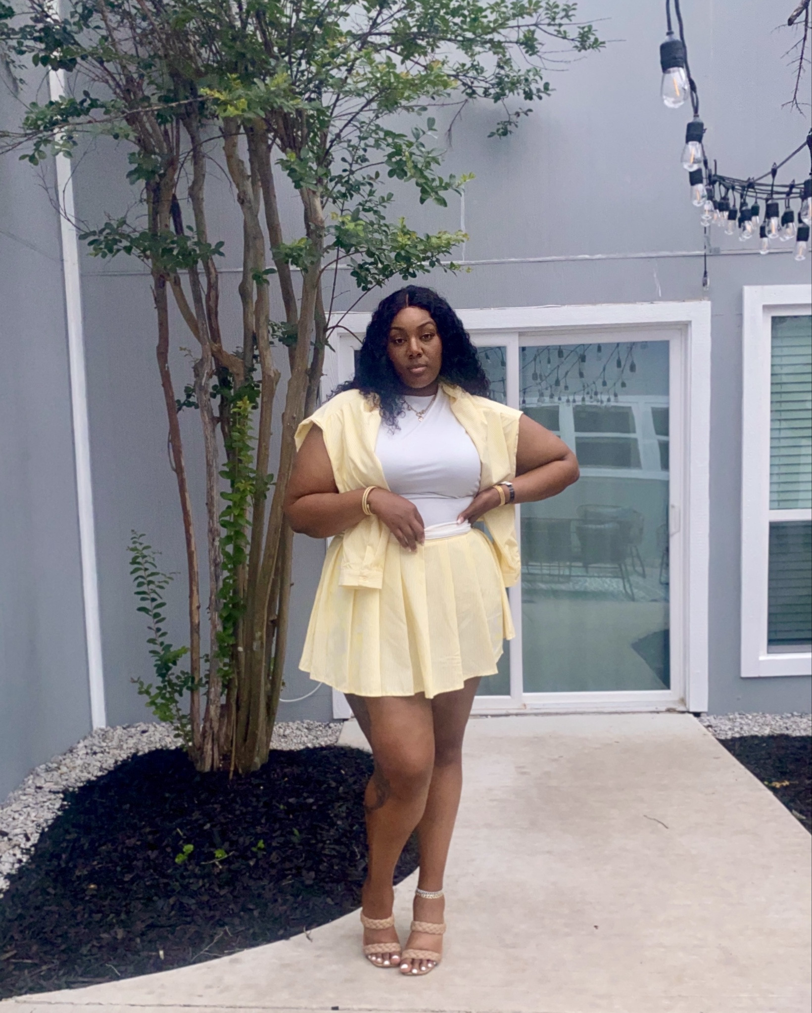 Visiting Texas for my bestie’s Birthday! This look was for brunch+ mini golf at Puttery (The Colony, Texas) 

Love this set (3X) from SHEIN! I paired it with this cute white top I got from a set of 4 shirts that came in dark tan, white, black & dark green. (2X)

The skirt of course was short in the back but brilliantly it has these little white shorts built in. 

I was at brunch so I was drinking bottomless mimosas. I had to go to the bathroom a few times while I was out and the side zipper wasn’t hard to unzip and zip back up at all. 

#LTKTravel #LTKStyleTip #LTKPlusSize