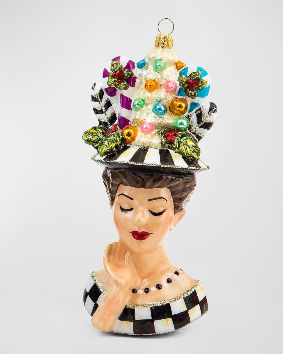 Granny Kitsch Lady Portrait Christmas Ornament | Neiman Marcus