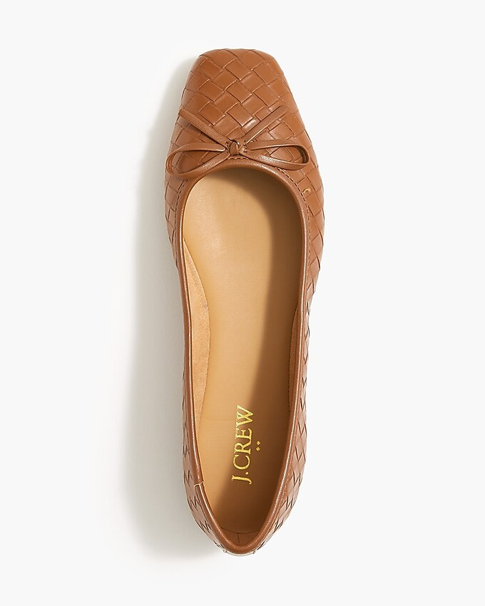 Woven square-toe ballet flats | J.Crew Factory