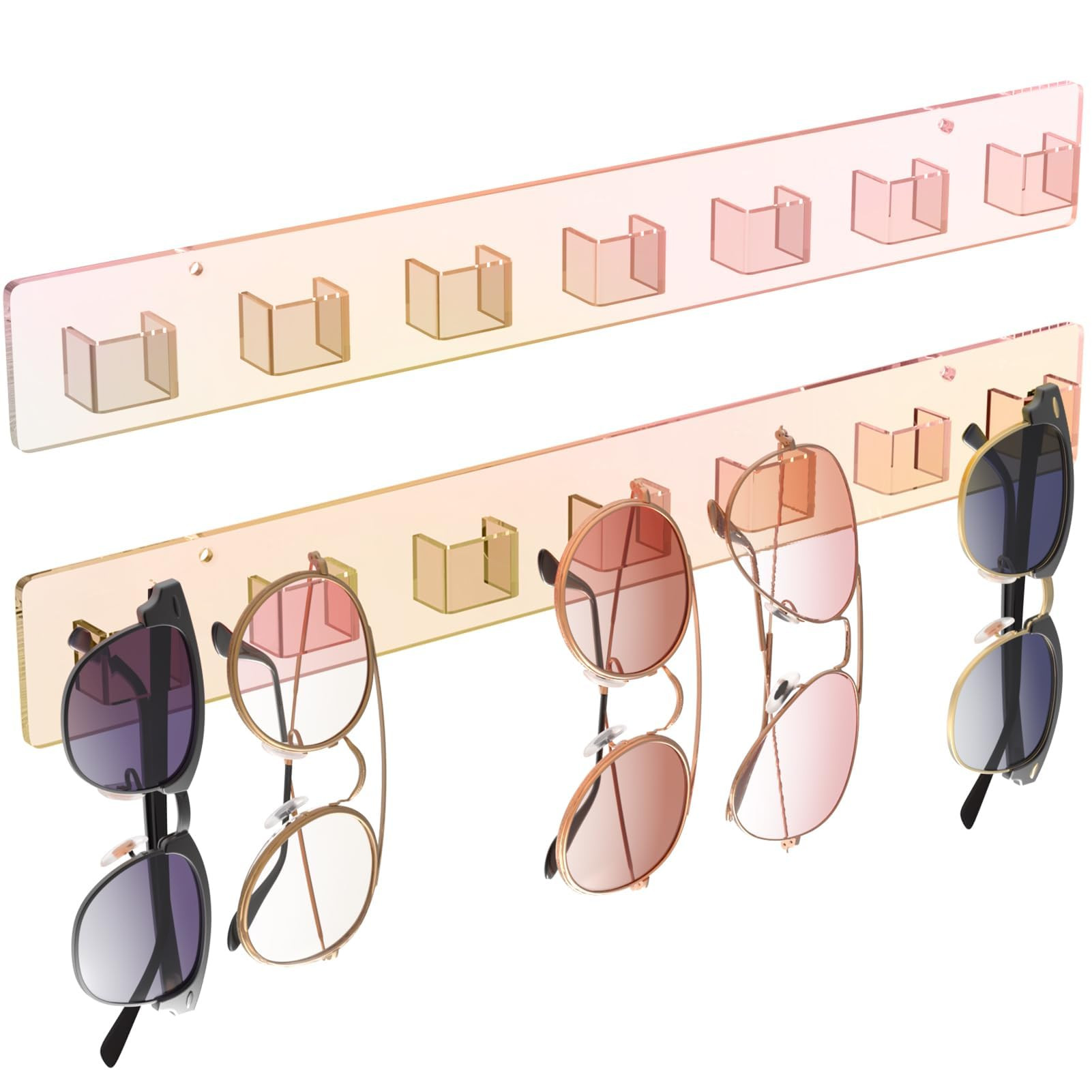 MaxGear Sunglasses Holder for Wall, Acrylic Sunglasses Organizer Eyewear Display Rack, Eyeglass H... | Amazon (US)