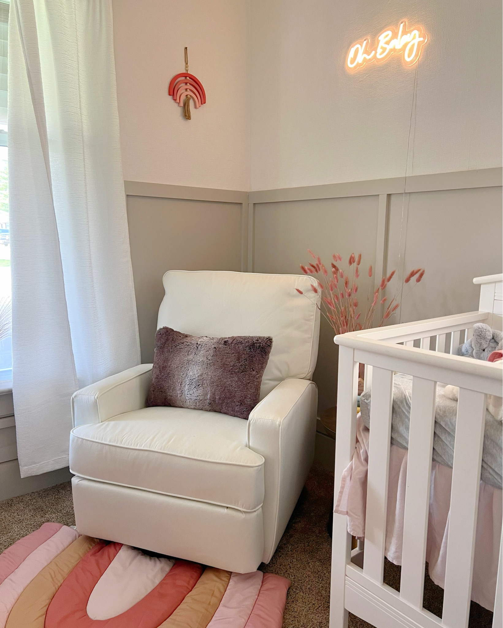Nursery cozy corner + glider details! 

#LTKbaby #LTKhome #LTKsalealert