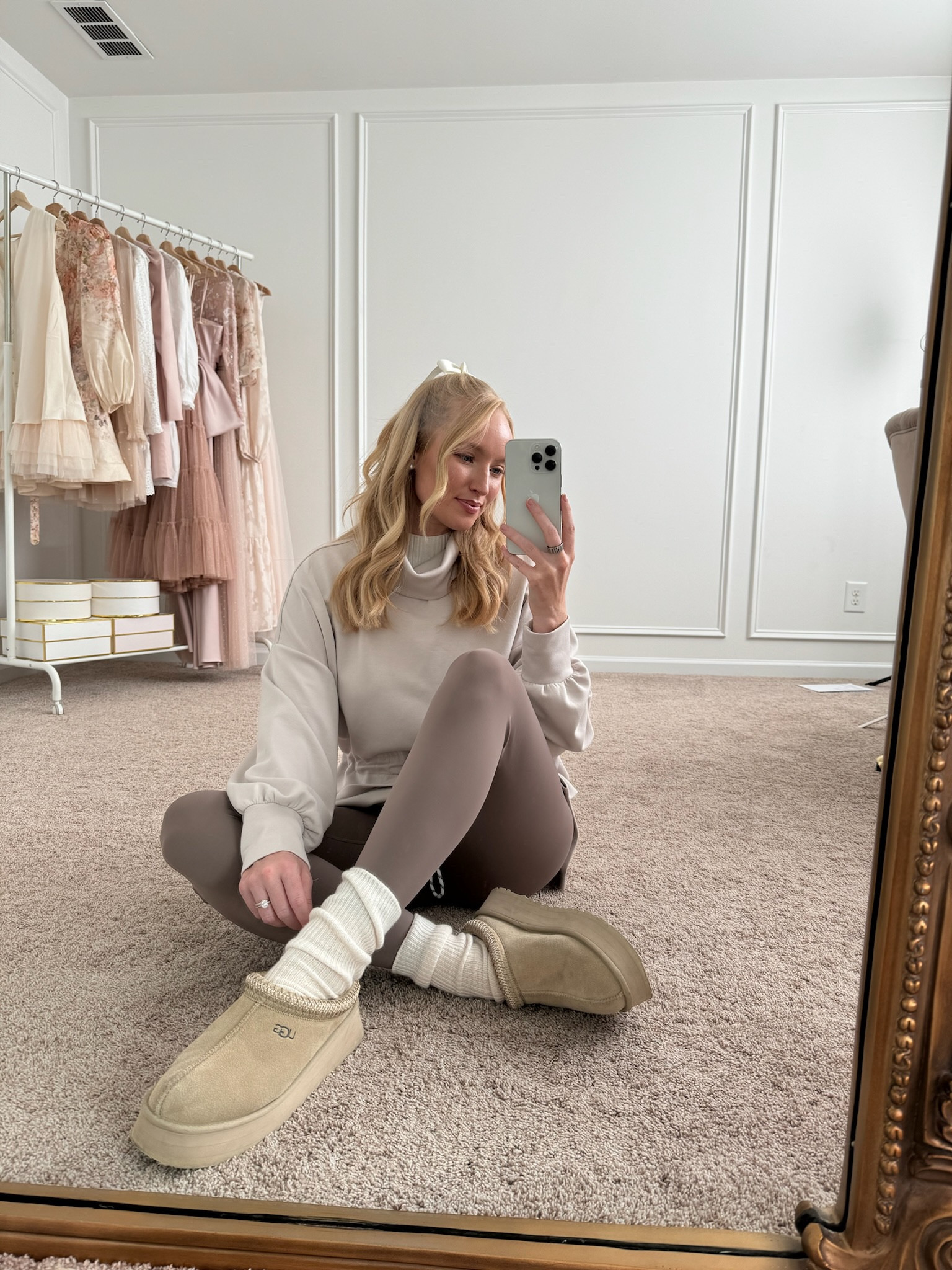 Cute fall athleisure look! My pullover is from Amazon and my leggings are the Spanx booty boost leggings. Wearing size small in the pullover and leggings. Fall outfits // transition outfits // neutral outfits // comfy outfits // loungewear // everyday outfits // activewear // athleticwear 

#LTKFitness #LTKActive #LTKxPrimeDay