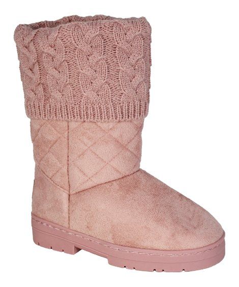 Blush & Pink Knit Sock-Layer Boot - Girls | Best Price and Reviews | Zulily | Zulily