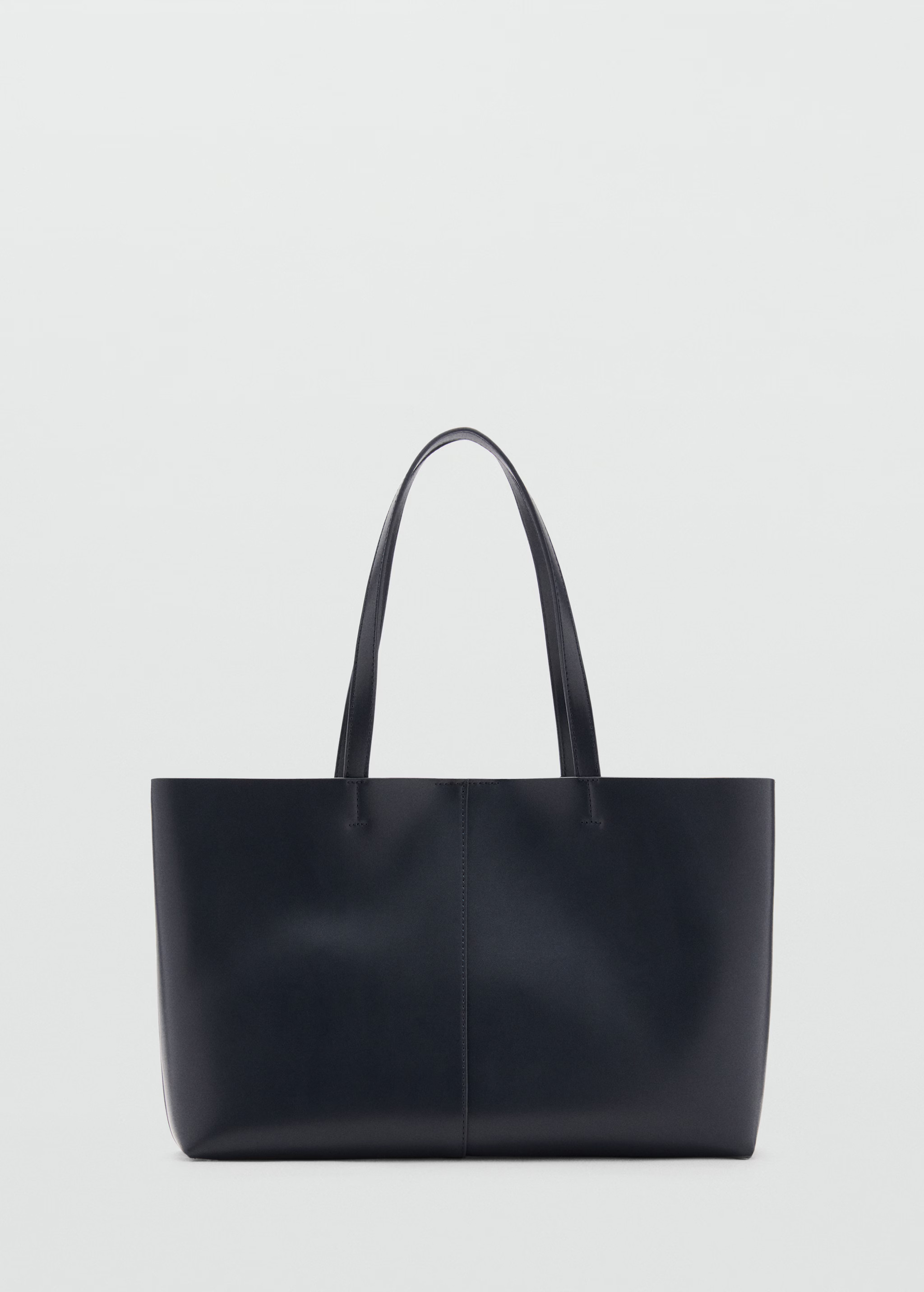 Leather-effect shopper bag - Woman | MANGO United Kingdom | MANGO (UK)