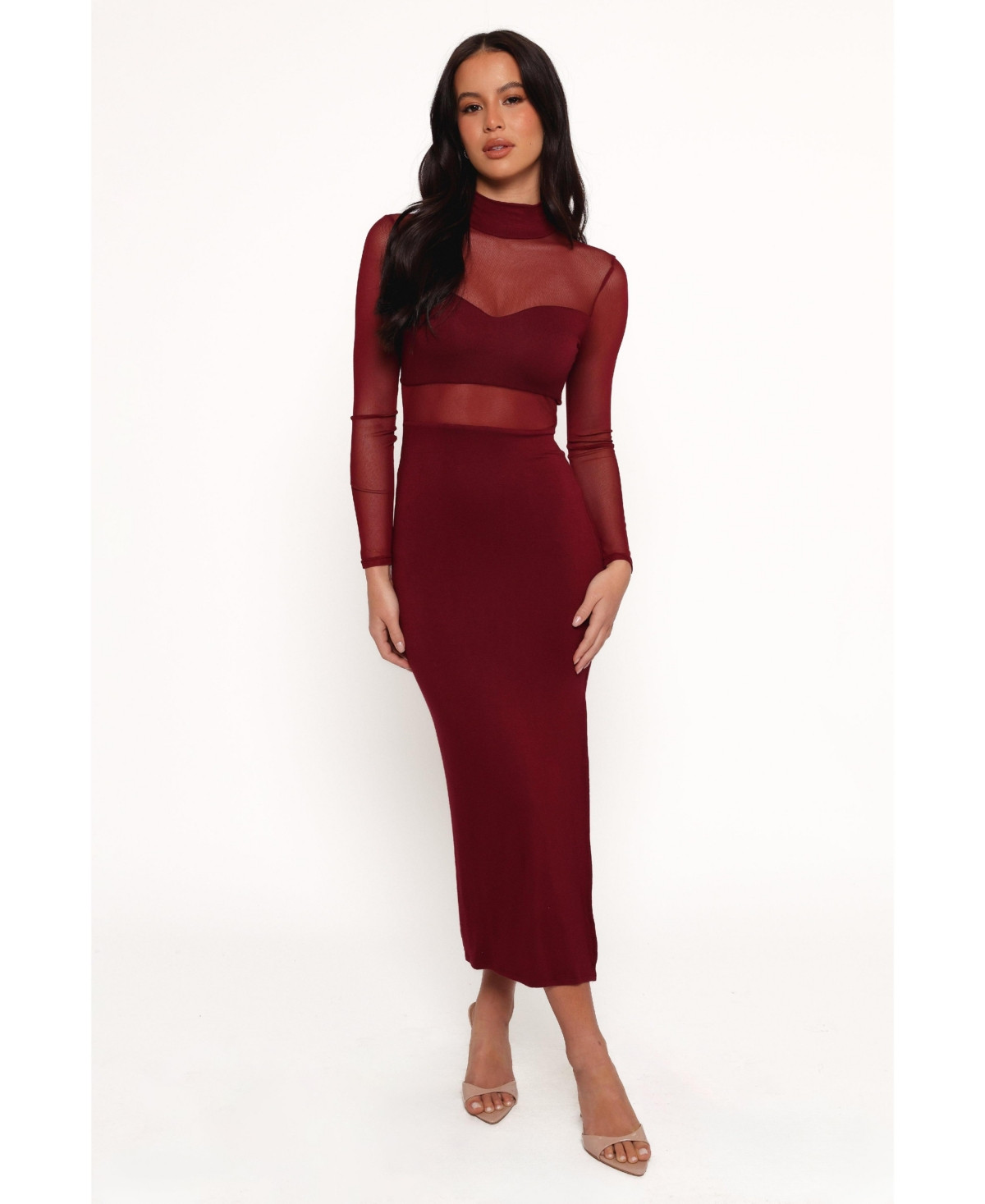 Petal and Pup Women's Farrow Long Sleeve Midi Dress - Red | Macy's