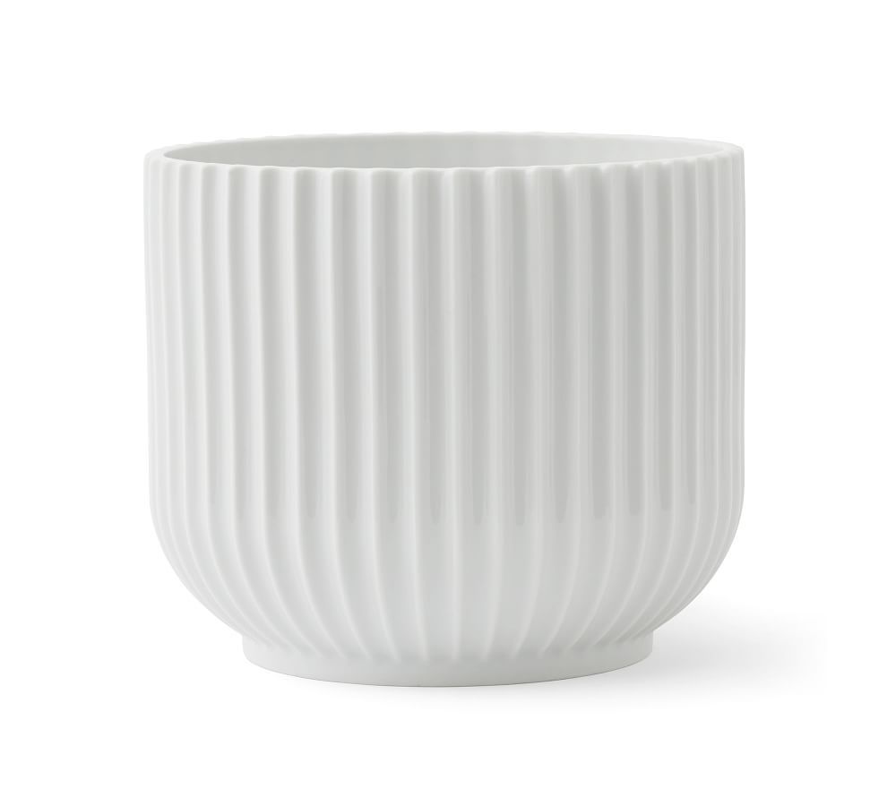 Lyngby White Porcelain Planters, Medium | Pottery Barn (US)