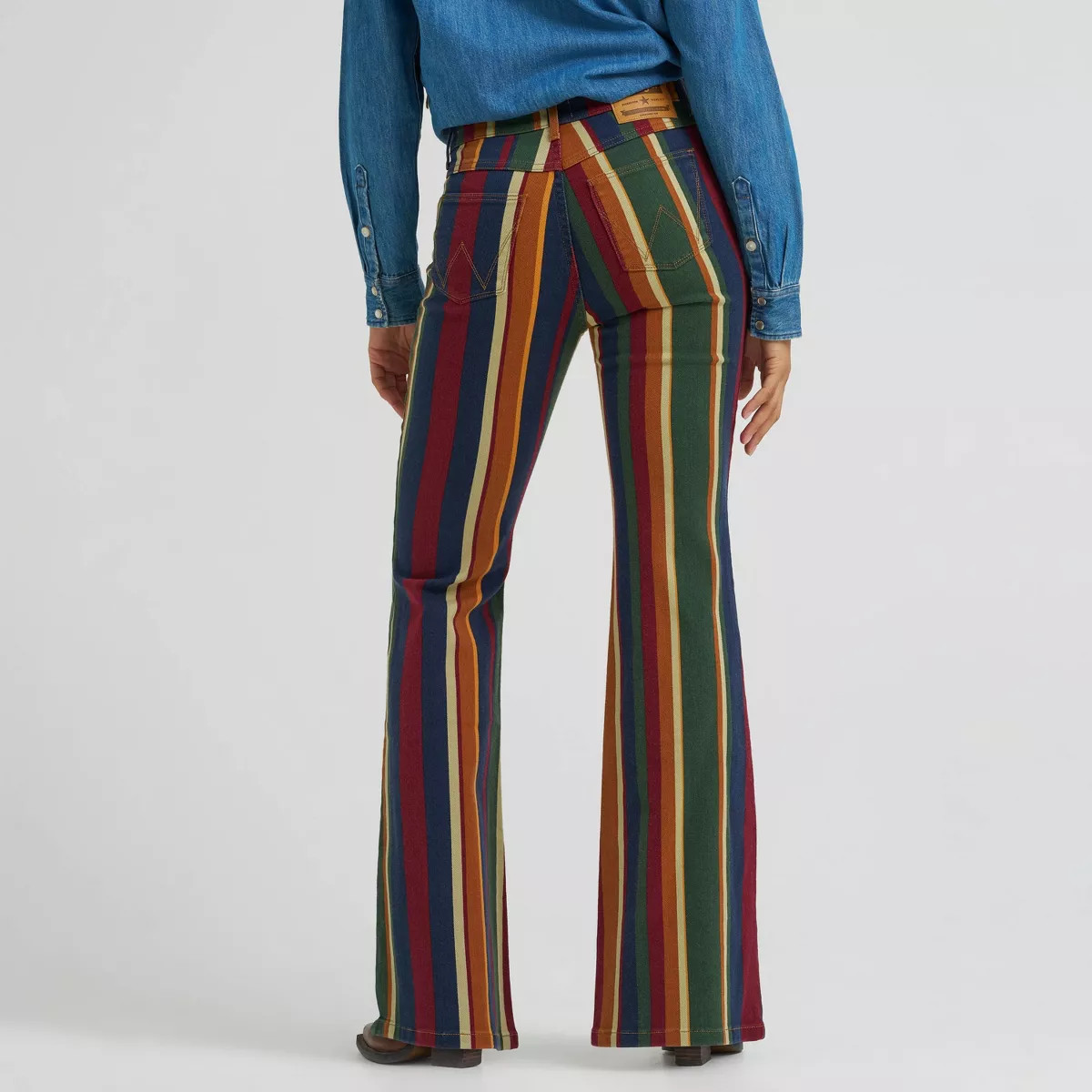 Wrangler Women's High-Rise Bold Striped Flare Pants - Multi 4 | Target
