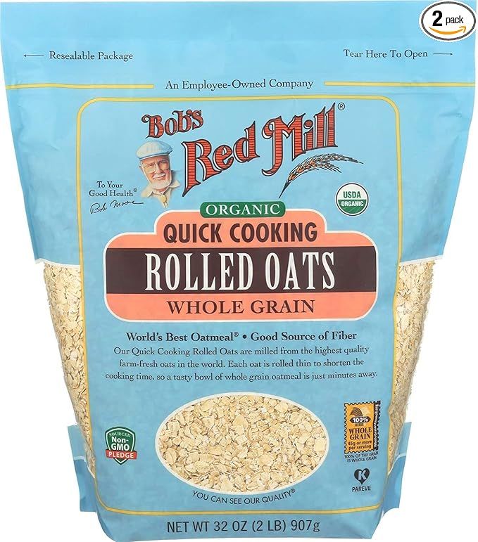 Bob's Red Mill Organic Quick Cooking Rolled Oats (32 Ounce, Pack of 2) | Amazon (US)