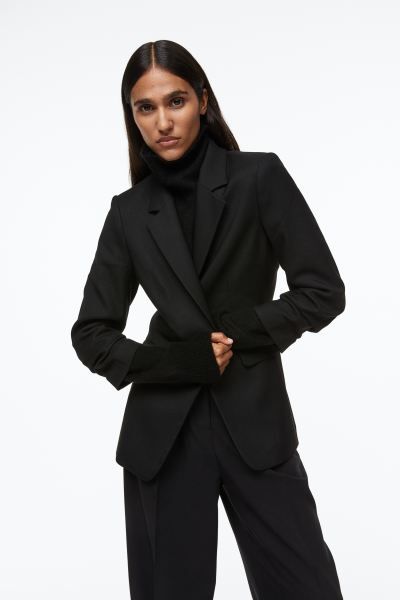 Gathered-sleeve blazer | H&M (UK, MY, IN, SG, PH, TW, HK)