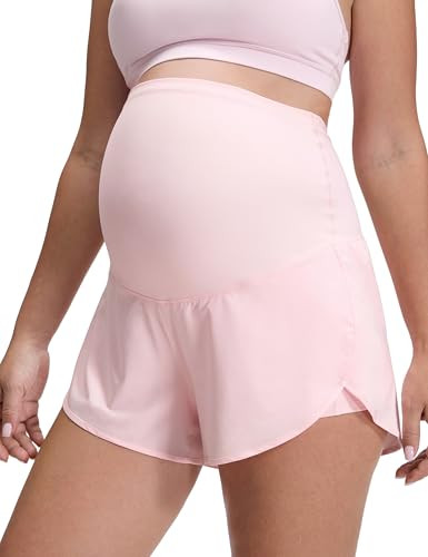 CRZ YOGA Lightweight Maternity Dolphin Workout Shorts 3'' - Soft Athletic Running Casual Womens P... | Amazon (US)