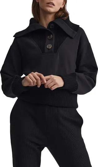 Varley Milan Half Placket Fatigue Sweatshirt | Nordstrom | Nordstrom