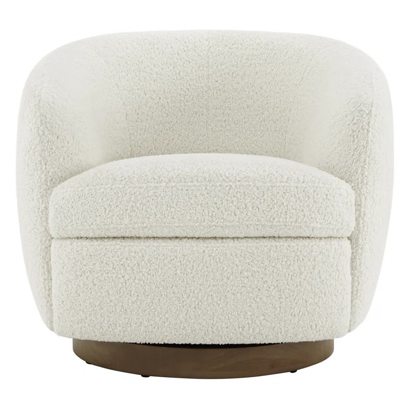 Marcy Upholstered Swivel Barrel Chair | Wayfair North America