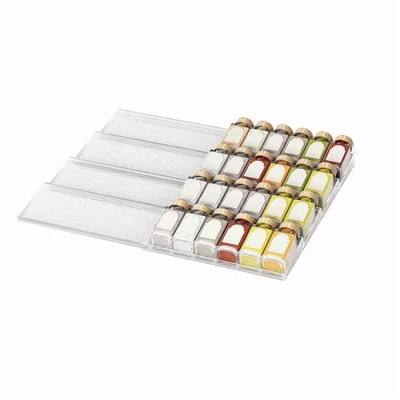 Expandable Spice Drawer Organizer, Adjustable Clear Acrylic Spice Rack for Drawer, for Kitchen Spice Organization 1 Set | Walmart (US)