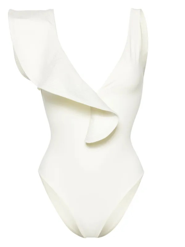 Johanna Ortiz Santa Clara ruffle-trim Swimsuit - Farfetch | Farfetch Global