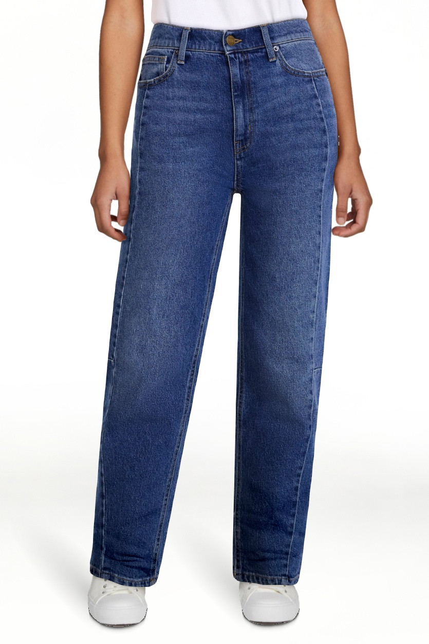 Scenario Women's and Women's Plus High Rise Barrel Jeans, 26", 28" Inseam, Sizes 0-28W | Walmart (US)