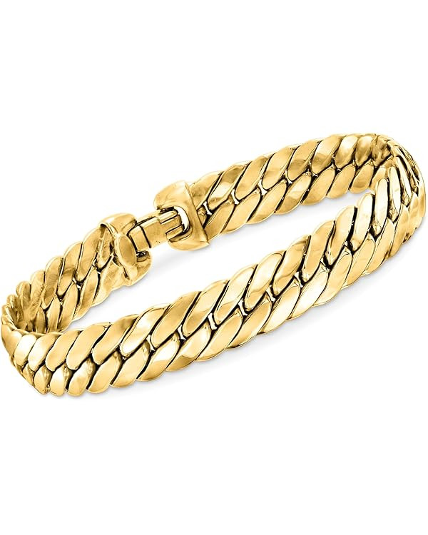 Ross-Simons Italian 14kt Yellow Gold Cuban-Link Bracelet. 8 inches | Amazon (US)