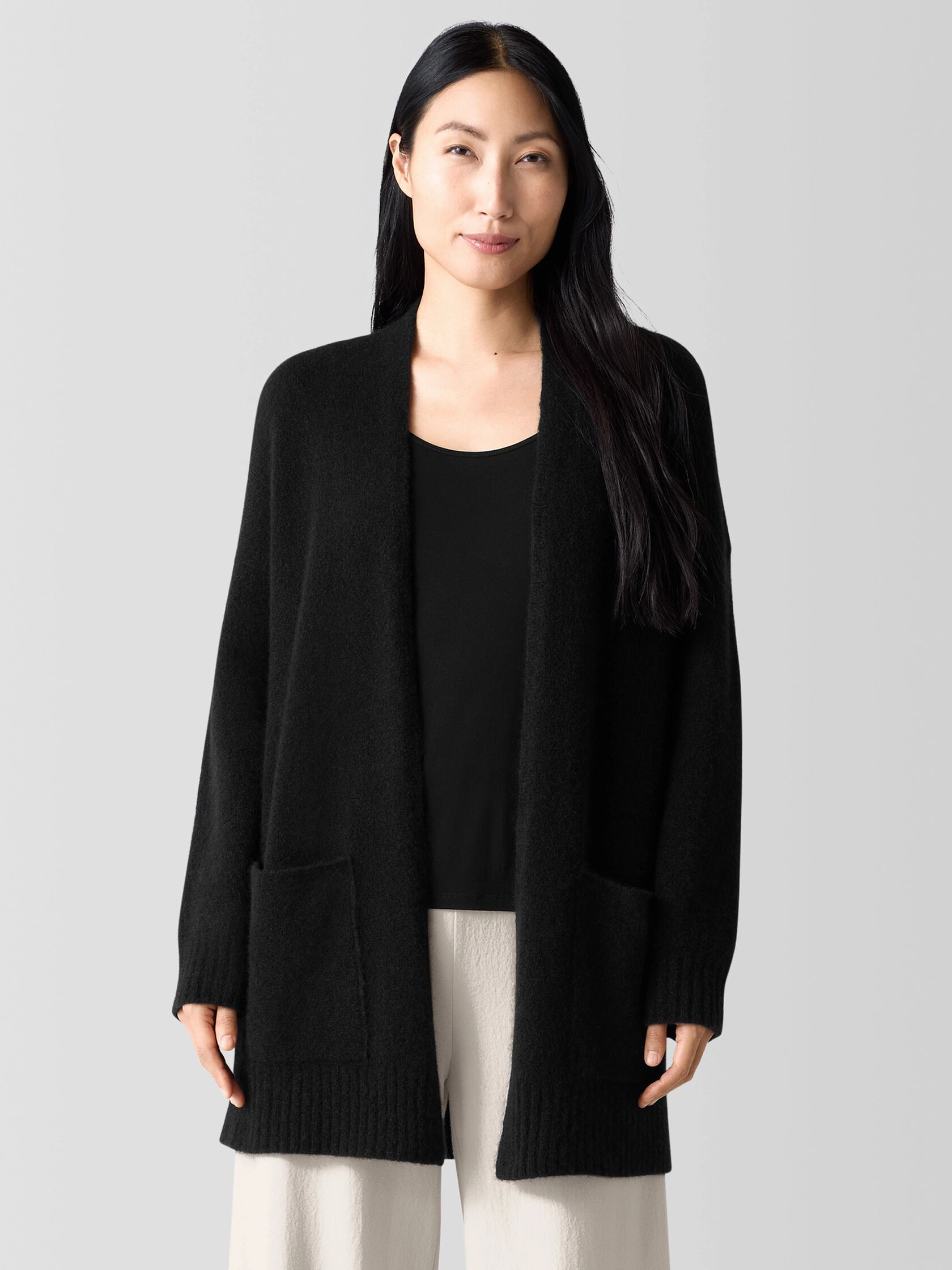Cashmere Silk Bliss Long Cardigan | Eileen Fisher