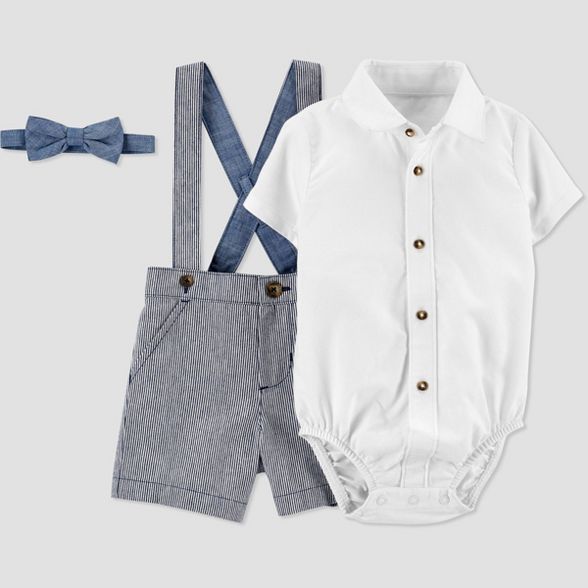 Baby Boys' Easter Dressy Striped Top & Shorts Set - Just One You® made by carter's Blue | Target