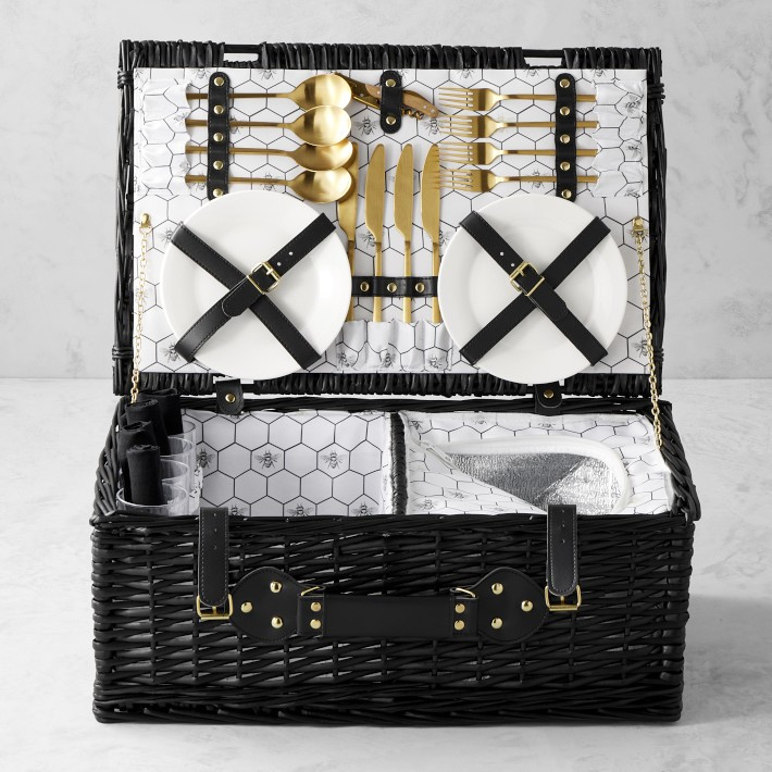 Williams Sonoma Honeycomb Picnic Basket | Williams-Sonoma
