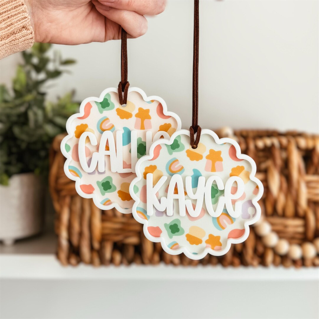 St. Patrick's Day Basket Tag, Personalized Shamrock Name Tag, Custom St Patrick's Day Tag, Acryli... | Etsy (US)