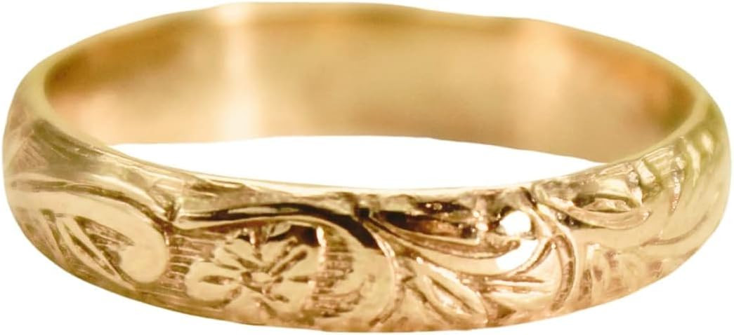 14K Gold Filled Flower Ring Band for Women | Amazon (US)