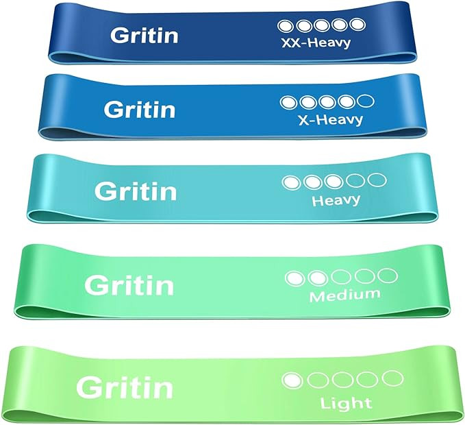 Gritin Resistance Bands, Set of 5 Skin-Friendly Resistance Fitness Exercise Loop Bands with 5 Dif... | Amazon (CA)