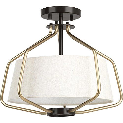 Progress Lighting P350102-020 Hangar Semi-Flush/Convertible, Antique Bronze | Amazon (US)