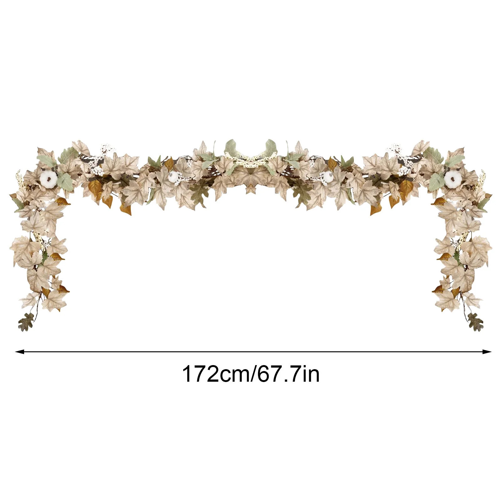 Hanas Halloween Decorations Fall Decoration Fall Maple Leaf Wreath Chimney Mantle Can Be Used for... | Walmart (US)