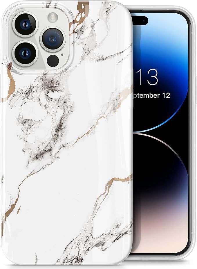 GVIEWIN Compatible with iPhone 14 Pro Max Case,[10FT Military Grade Drop Protection] Marble Shock... | Amazon (US)