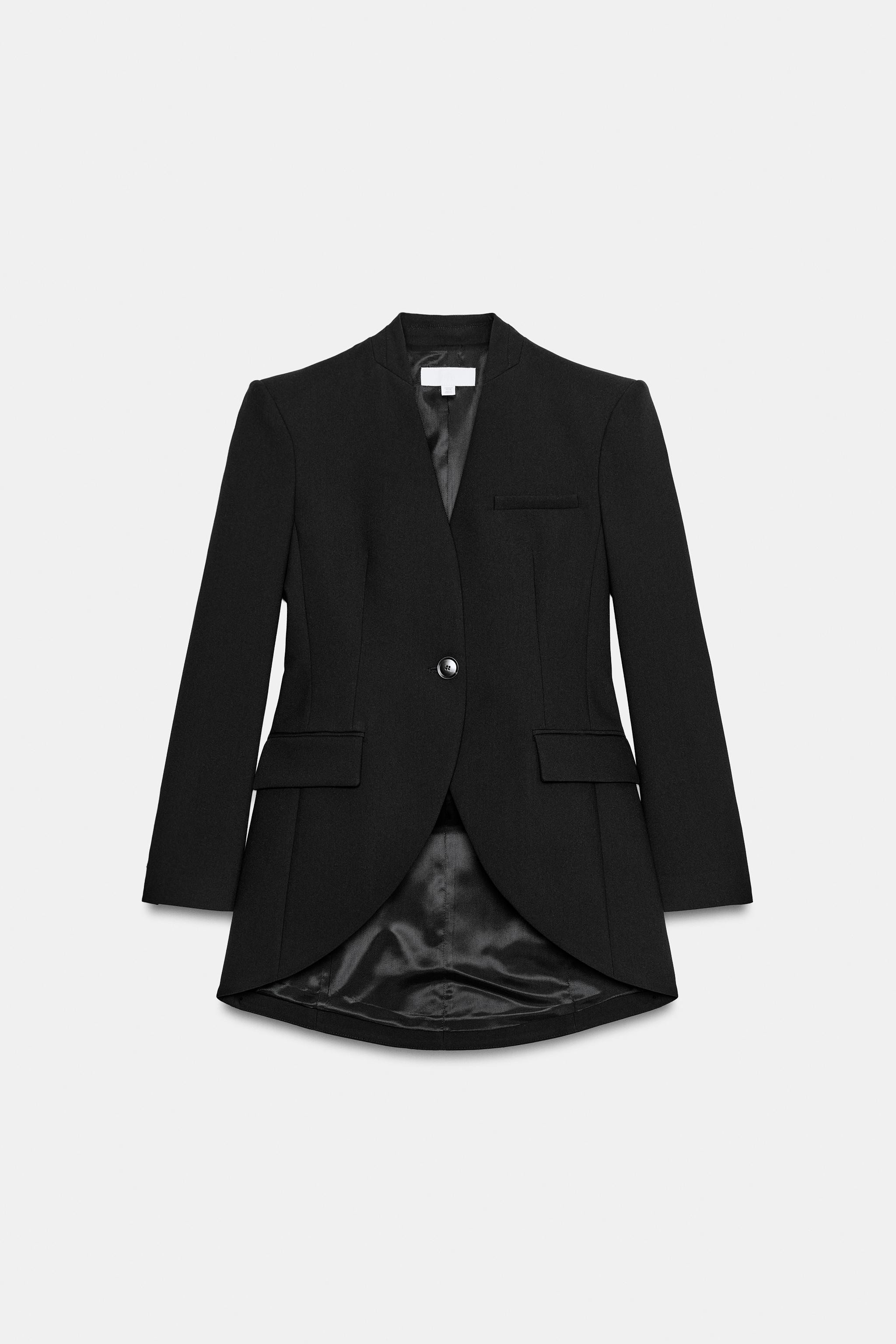 ASYMMETRIC FITTED BLAZER WITH SHOULDER PADS | Zara UK