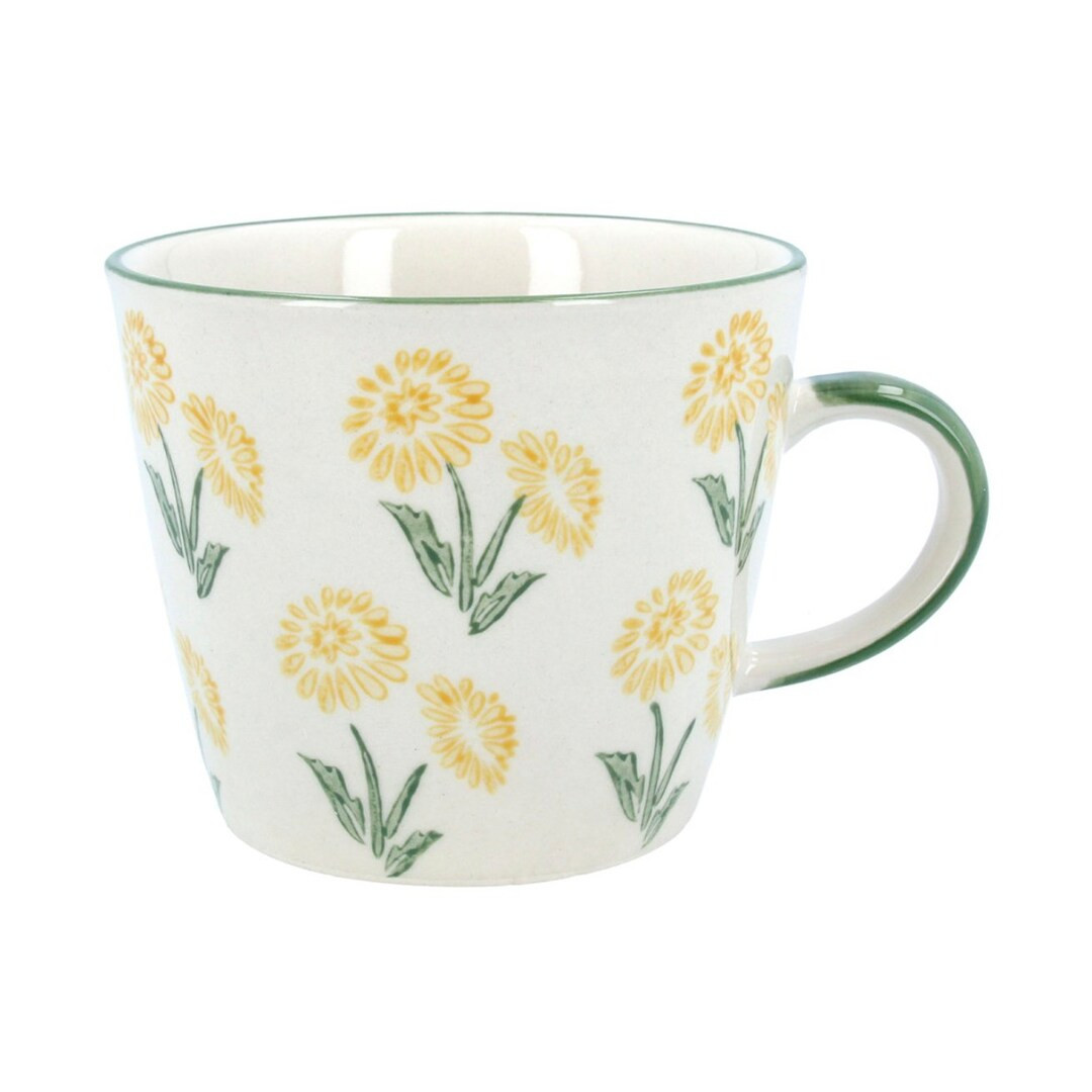 Yellow Floral Mug - Daisy Dandelion Ceramic Mug - Coffee Tea Mug - Green Flower Mug - Kitchen Gif... | Etsy (UK)