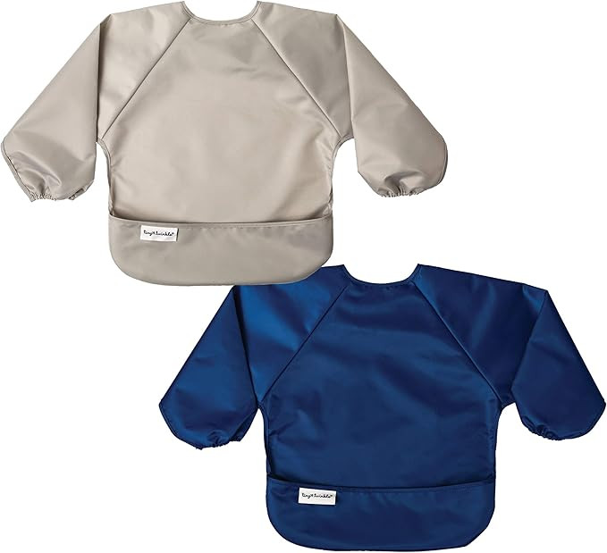 Tiny Twinkle Mess-Proof Full Sleeved Bib 2 Pack - Tug-Proof Closure, Waterproof Baby and Toddler ... | Amazon (US)