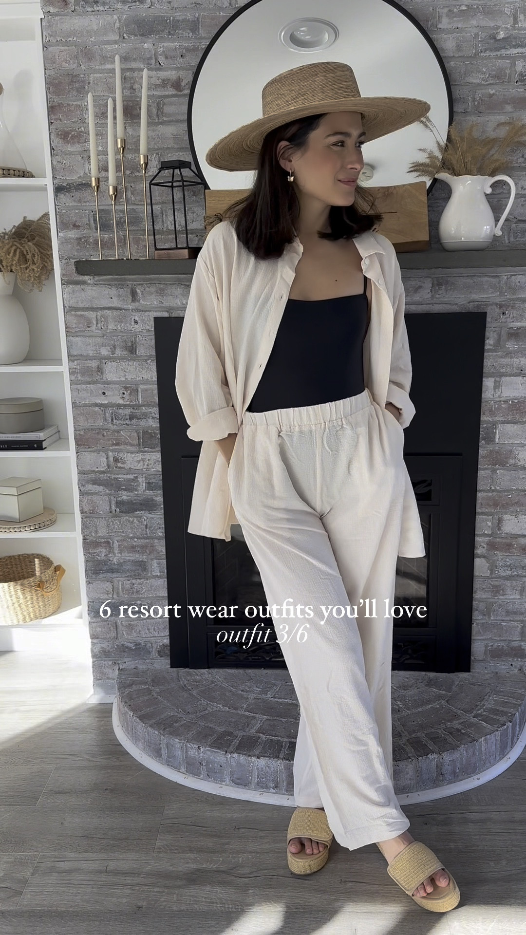 Sharing 6 resort wear outfits you’ll love! 🐚 I sized up in both this set and swimsuit. Loving this suit for a mom friendly option. 

I am wearing a L in the set and a M in the suit. Shoes are true to size and my hat comes in 2 sizes. 

#amazonfashion #vacationoutfit #momoutfit #summerstyles #pinterestinspired #pinterestfashion #momstyleinspo 

#LTKfindsunder100 #LTKstyletip #LTKfindsunder50