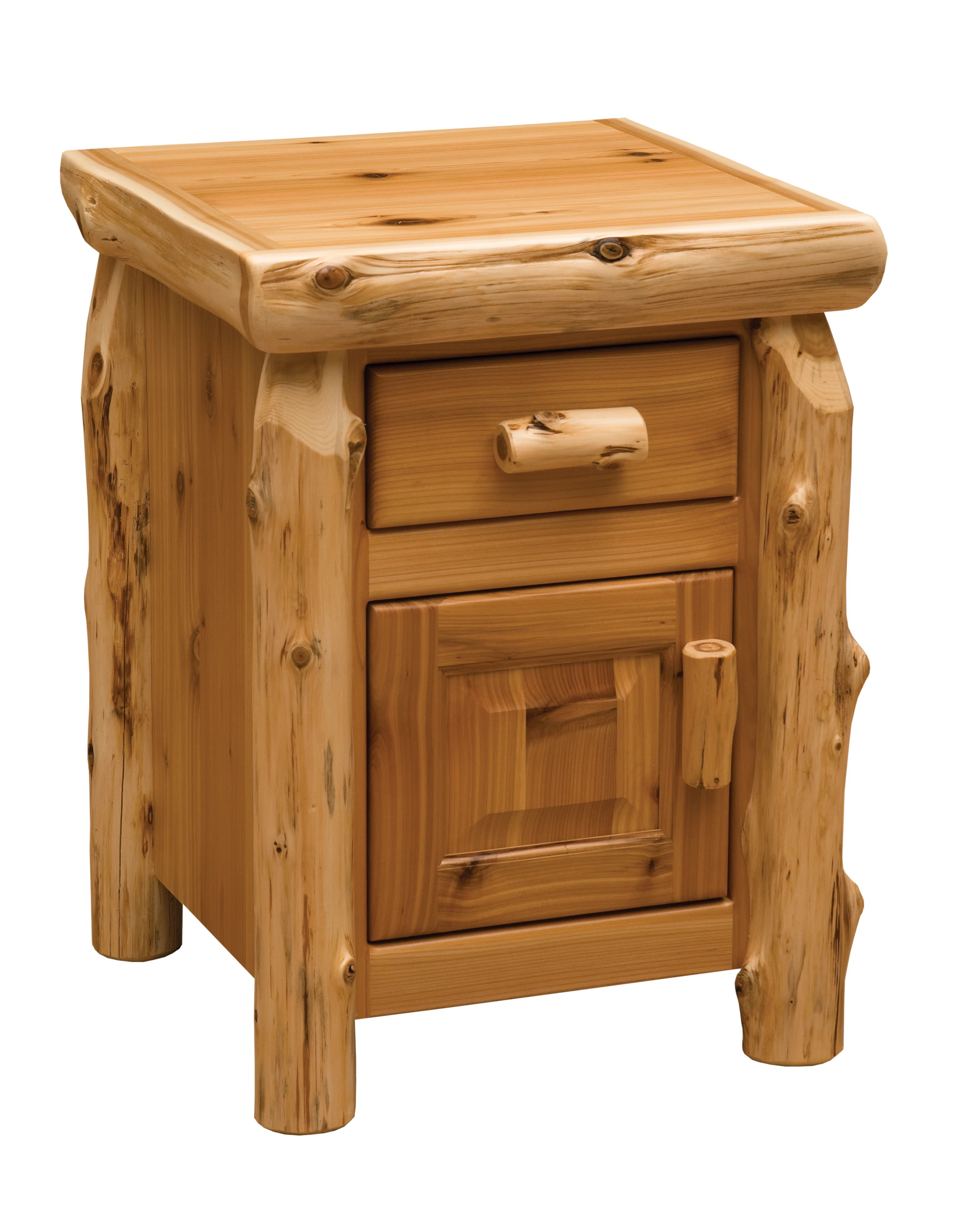 Cedar Log Enclosed Nightstand | Wayfair North America