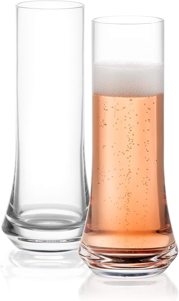 JoyJolt Cosmos Collection Stemless Champagne Flutes – Set of 2 7Oz Deluxe Champagne Glasses –... | Amazon (US)