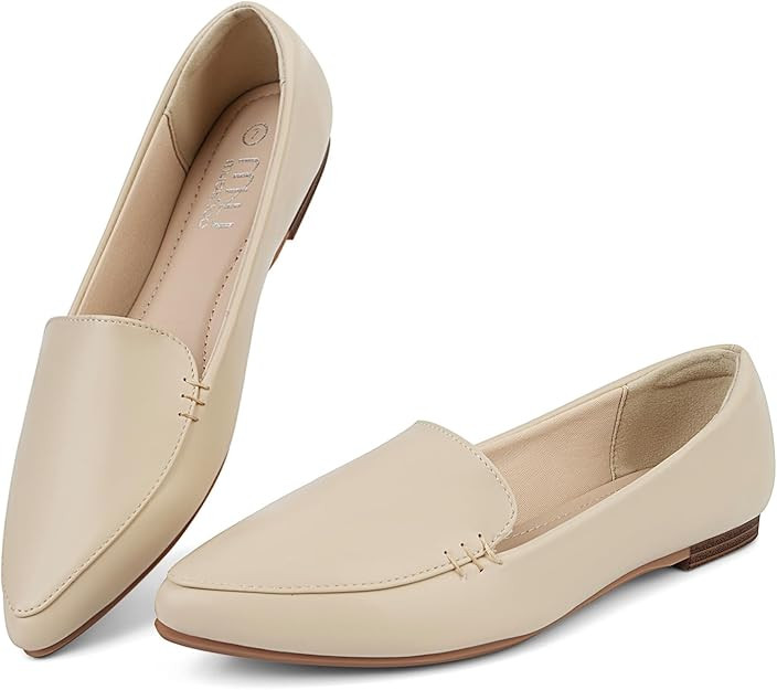 MUSSHOE Loafers for Women Comfortable Pointed Toe Memory Foam Women's Loafers | Amazon (US)