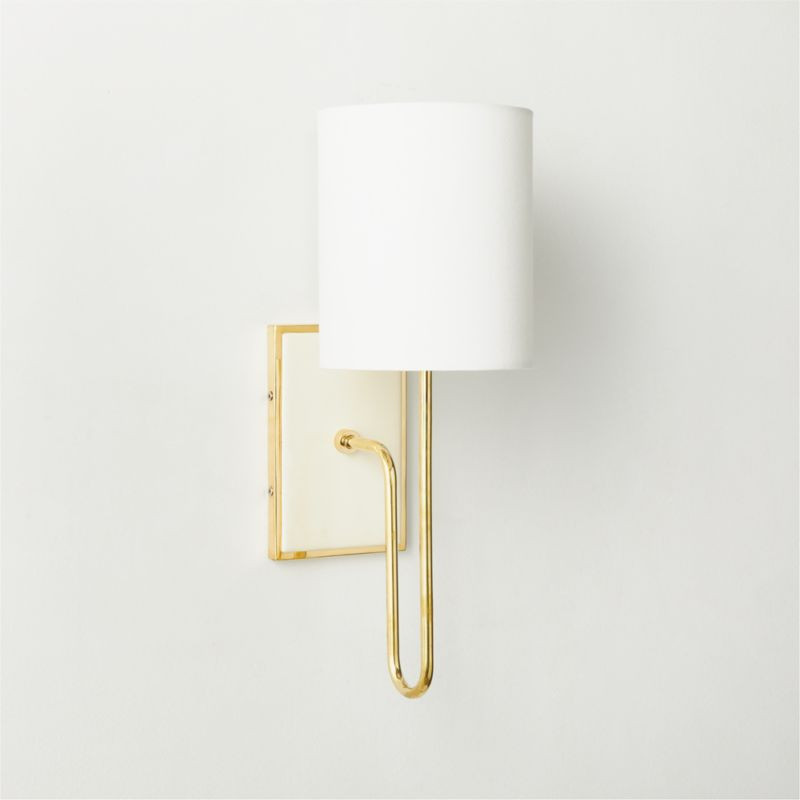 Lucerne Polished Brass Modern Wall Sconce Light | CB2 | CB2