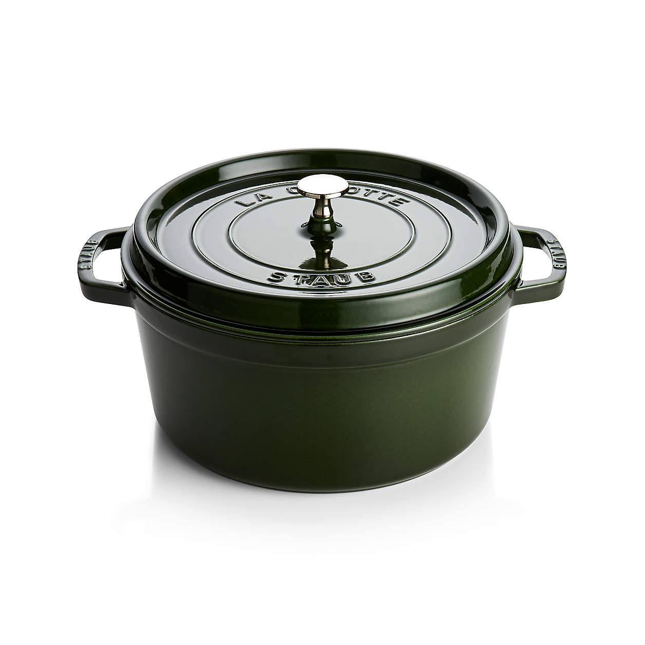 Staub 7-Qt Basil Round Cocotte + Reviews | Crate & Barrel | Crate & Barrel