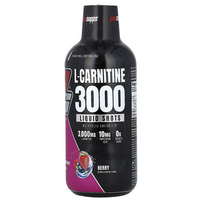 ProSupps, L-Carnitine 3000 Liquid Shots, Berry, 16 fl oz (473 ml) | iHerb