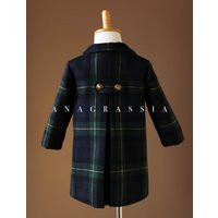 Green Plaid Girl's Coat | Etsy (US)