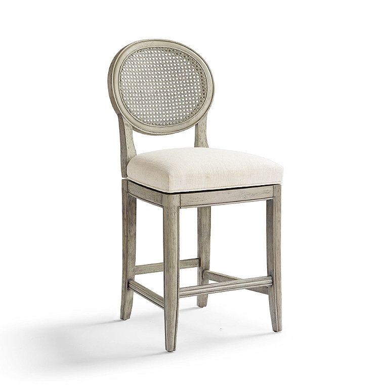 Georgia Cane Swivel Bar and Counter Stool | Frontgate | Frontgate