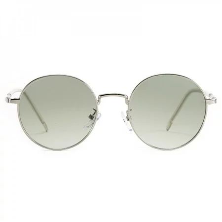 Women Vintage Round Sunglasses Solid and Ocean Color Lens Sun Glasses Brand Design Metal Frame Circl | Walmart (US)