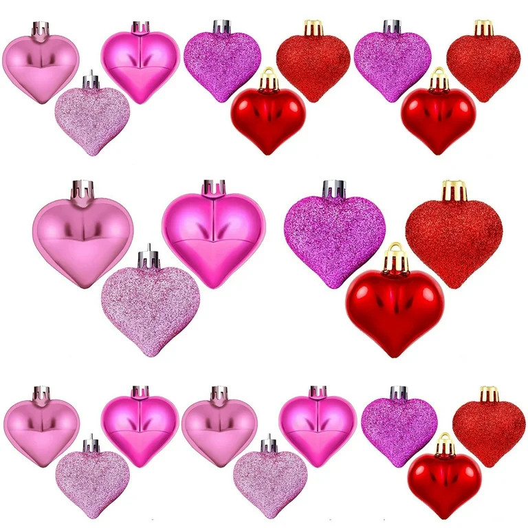 YDOJG Valentines Decorations Decorations Gifts 24Pcs Heart Valentine'S Ornaments Day Valentine Ha... | Walmart (US)