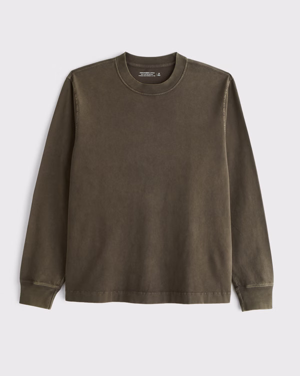 Long-Sleeve Premium Heavyweight 2.0 Tee | Abercrombie & Fitch (US)