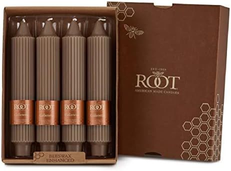 Root Candles Grecian Collenette Beeswax Blend Premium Handcrafted Unscented 7-Inch Dinner Candles, 4 | Amazon (US)