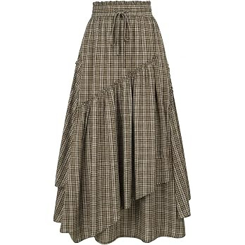 SCARLRT Darkness Long Skirts for Women Renaissance Flowy Pirate Maxi Skirt | for Women, Pirate, w... | Amazon (US)