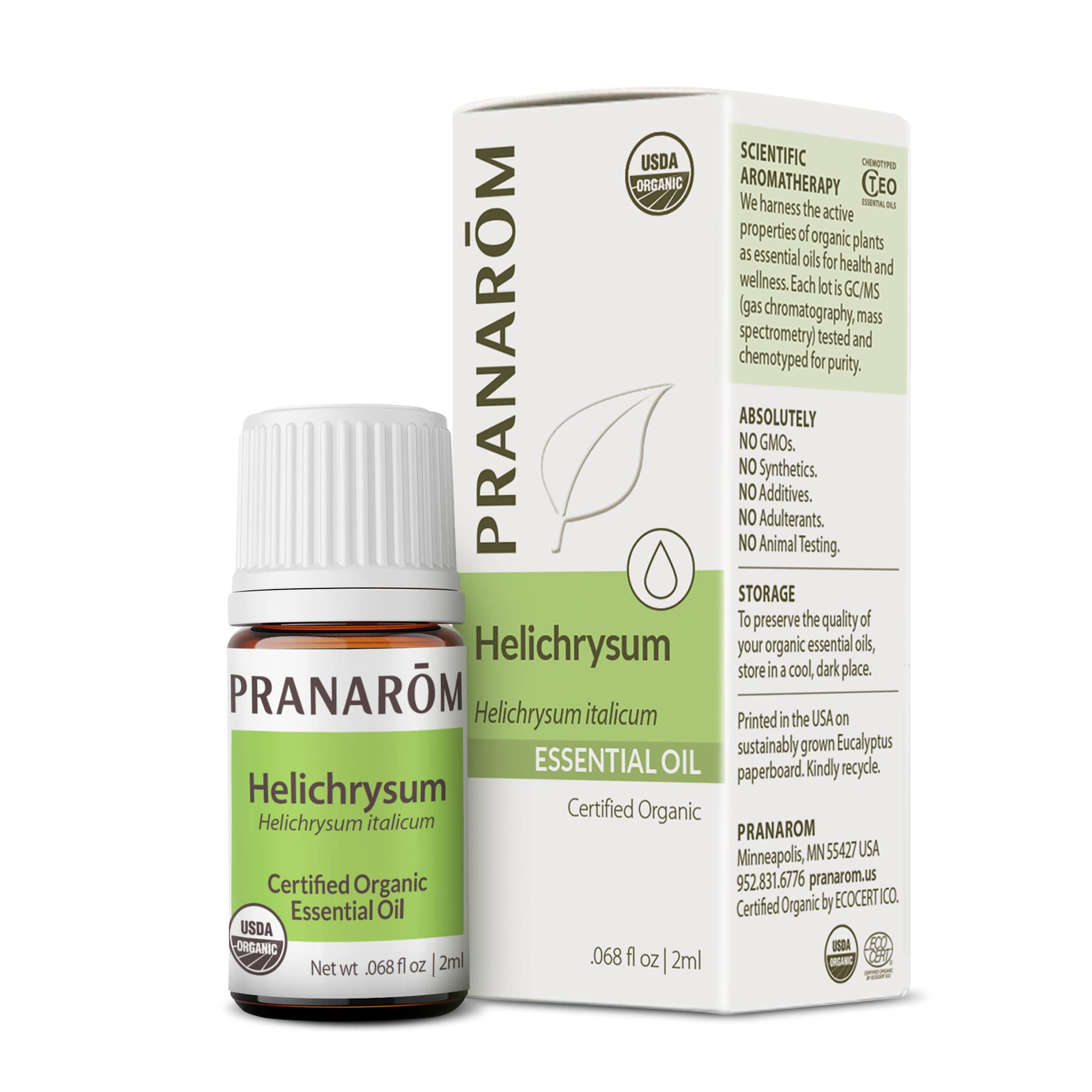 Pranarom USDA Certified Organic Helichrysum Essential Oil (2ml), 100% Pure Natural Therapeutic Gr... | Amazon (US)